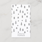 ミニマル白黒冬林QRコード 名刺 (正面)