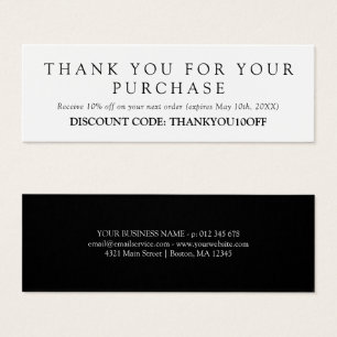 ミニマル白黒割引コードクーポン