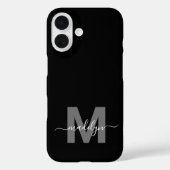 ミニマル白黒名モダンモノグラム Case-Mate iPhoneケース (裏面)