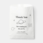 ミニマル白黒宇宙テーマ誕生日 フェイバーバッグ (正面)