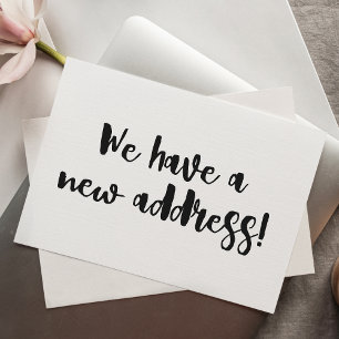ミニマル白黒我々は新しい家を移動 ポストカード