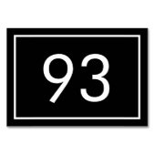 ミニマル白黒文字レストラン テーブルナンバー (正面)