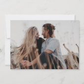 ミニマル白黒書結婚の一枚 セーブザデート (裏面)