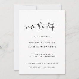 ミニマル白黒書結婚の写真 セーブザデート