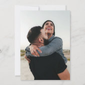 ミニマル白黒書結婚の写真 セーブザデート (裏面)