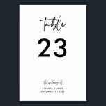 ミニマル白黒書結婚文字 テーブルナンバー<br><div class="desc">ミニマル白黒書道Scriptのテーブ結婚ルナンバカードカスタマイズは、必要な任意のテーブル番号と名前と日付結婚を付けた製品。</div>