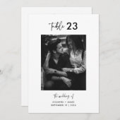 ミニマル白黒書道写真表番号 (正面/裏面)