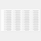 ミニマル白黒服サイズアイロンオンラベル ラベル (シート)