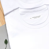 ミニマル白黒服サイズアイロンオンラベル ラベル