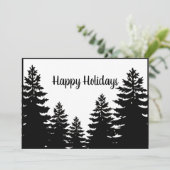 ミニマル白黒松のシルエット シーズンカード (スタンド正面)