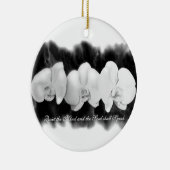 ミニマル白黒水の色オーキッ絵画ト セラミックオーナメント (右)