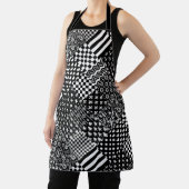 ミニマル白黒混合パターンスタイル エプロン (インサイチュ)