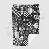 ミニマル白黒混合パターンスタイル ゴルフタオル (インサイチュ)