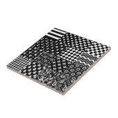 ミニマル白黒混合パターンスタイル タイル (側面)