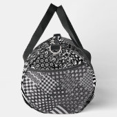 ミニマル白黒混合パターンスタイル ダッフルバッグ (右)