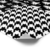 ミニマル白黒混合パターンスタイル ポスター (角)