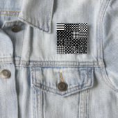 ミニマル白黒混合パターンスタイル 缶バッジ (インサイチュ)