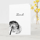 ミニマル白黒父の日 カード (黄色い花)