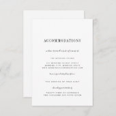 ミニマル白黒結婚の宿泊施設 エンクロージャーカード (正面/裏面)