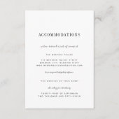 ミニマル白黒結婚の宿泊施設 エンクロージャーカード (正面)