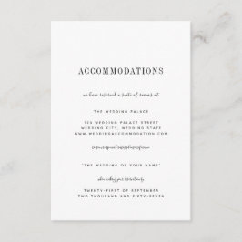 ミニマル白黒結婚の宿泊施設 エンクロージャーカード