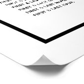 ミニマル白黒結婚の座席表 ポスター (角)