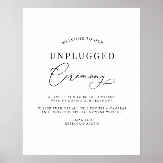 ミニマル白黒結婚の無詰め式 ポスター (正面)