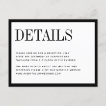 ミニマル白黒結婚の詳細カード