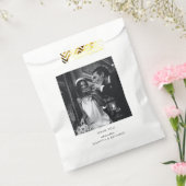 ミニマル白黒結婚アールデコの写真 フェイバーバッグ (封をした状態)