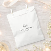 ミニマル白黒結婚ズ フェイバーバッグ (クリップ留めされた状態)