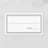 ミニマル白黒結婚ズ プレイスカード (正面)