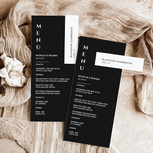 ミニマル白黒結婚ズ メニュー