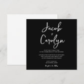 ミニマル白黒結婚ズ 招待状 (正面/裏面)