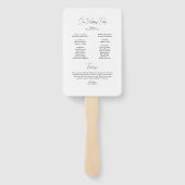 ミニマル白黒結婚式 プログラムファン ハンドファン (裏面)