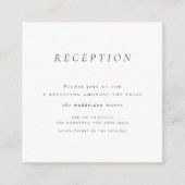 ミニマル白黒結婚披露宴 エンクロージャーカード (正面)