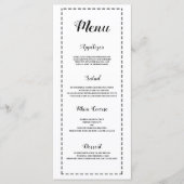 ミニマル白黒結婚書道のメニュー プログラム (正面)