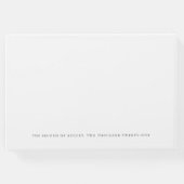 ミニマル白黒結婚書道 ゲストブック (裏面)