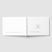ミニマル白黒結婚書道 ゲストブック (全面)