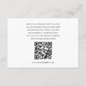 ミニマル白黒結婚詳細 エンクロージャーカード (裏面)