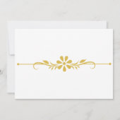 ミニマル白黒結婚金ゴールドのサンキューカード サンキューカード (裏面)