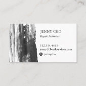 ミニマル白黒絵を描ストライプ 名刺 (裏面)