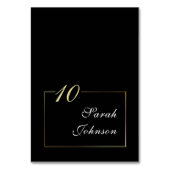 ミニマル白黒縁どエレガントスクリプト テーブルナンバー (正面)