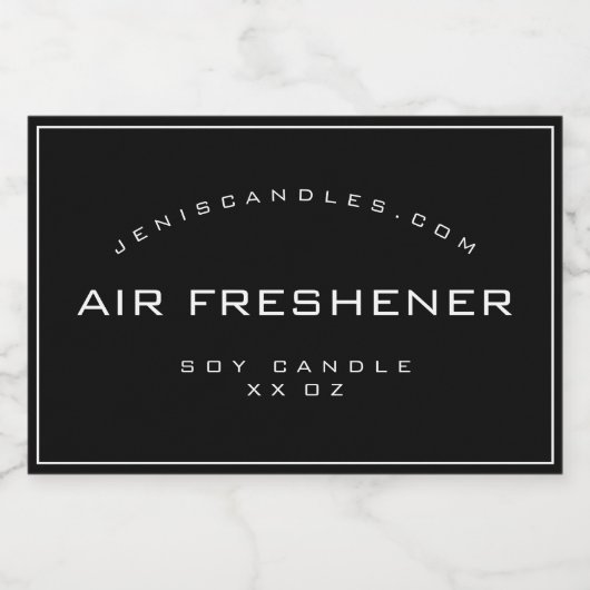 ミニマル白黒縁どシンプルスタイルキャンドル フードラベル (シングルラベル)