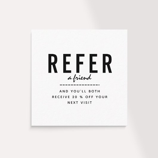 ミニマル白黒追加ロゴのプレーンなシンプルクリーン 紹介カード