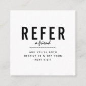 ミニマル白黒追加ロゴのプレーンなシンプルクリーン 紹介カード (正面)