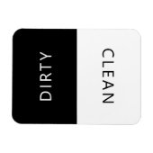 ミニマル白黒食洗機クリーン・ダーティ マグネット (横)