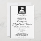 ミニマル白黒高校クラス懇親会 招待状 (正面)