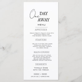 ミニマル白黒1日リハーサル遠くにディナー メニュー