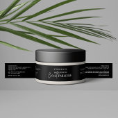 ミニマル白黒4OZ 120g化粧瓶ラベル ラップアラウンドラベル