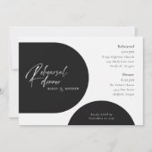 ミニマル白黒QRコード招待状 招待状 (正面)